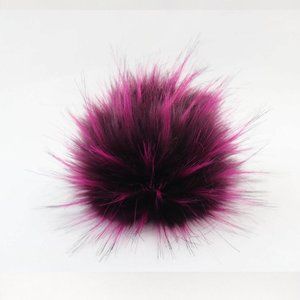 $6 Add-on Removable Burgundy Pompom with Snap